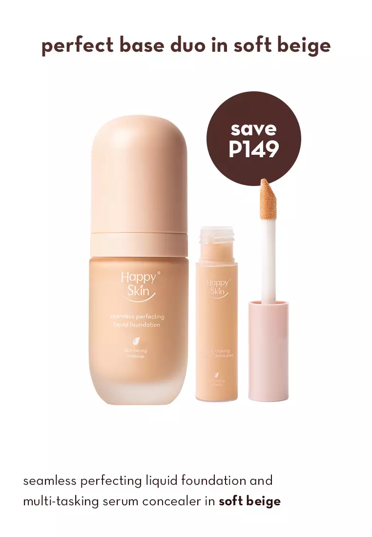 Discount on Happy Skin  shoes - SKU: Off Duty Perfect Base Duo: Foundation and Concealer in Soft Beige