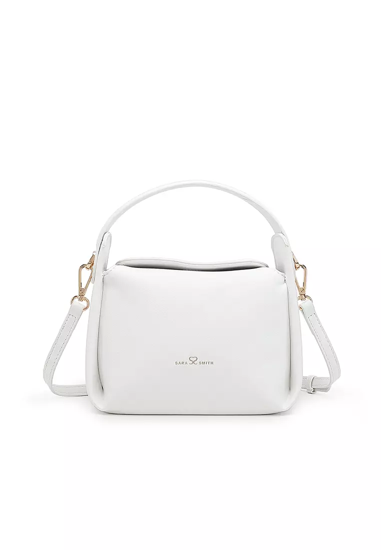 Women's Top Handle Bag / Sling Bag / Crossbody Bag - White