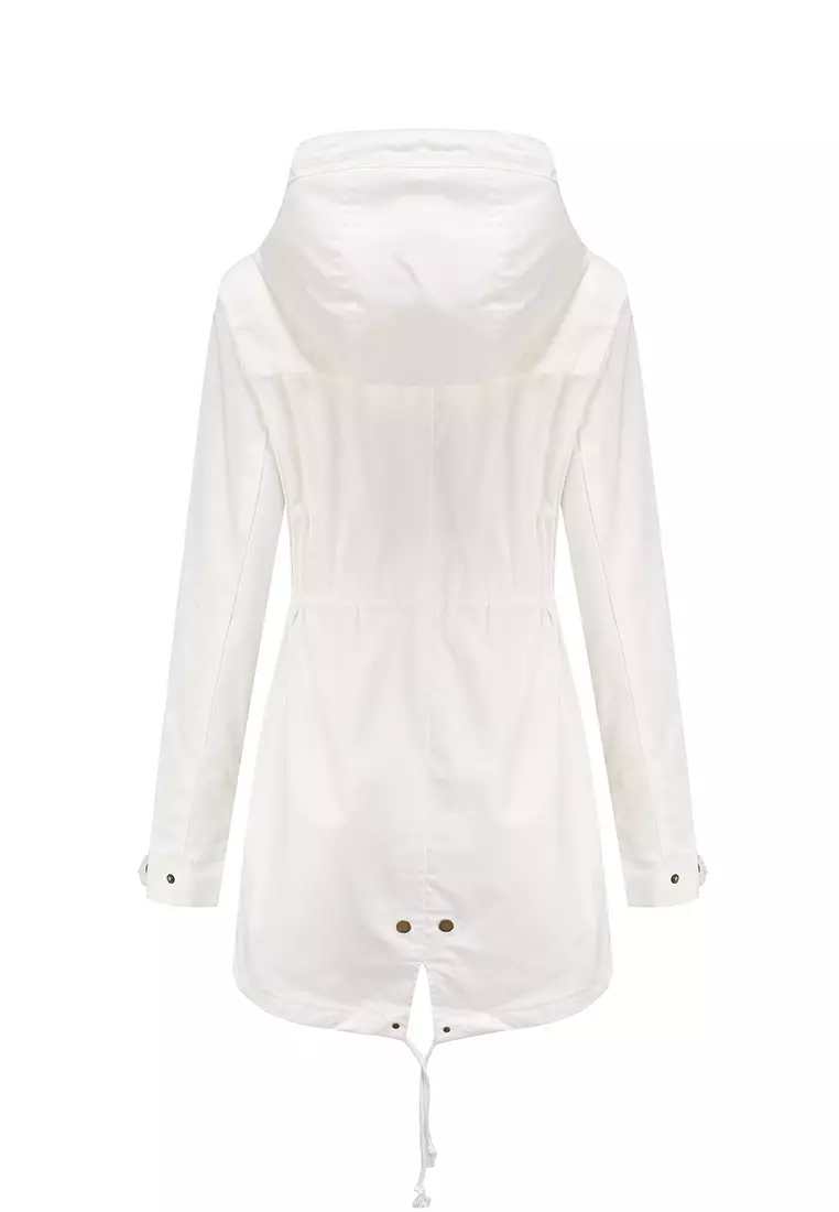 Buy HAPPY FRIDAYS Thin Hooded Trench Coat AD F596 1 2024 Online