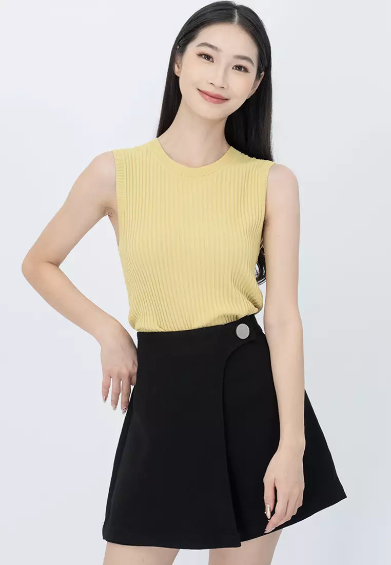 Knitted Sleeveless Basic Top