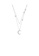Glamorousky white 925 Sterling Silver Fashion Simple Moon Star Pendant with Cubic Zirconia and Double Necklace 51DB5AC5A260BDGS_1