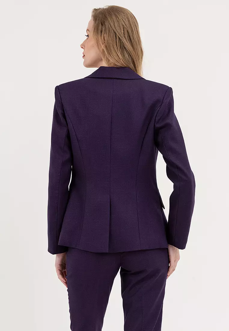 Textured Double Breasted Blazer