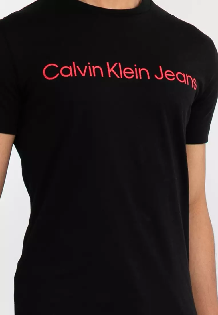 Calvin Klein Jeans ARCHIVAL MONOGRAM HOODIE UNISEX - Sweatshirt -  black/salsa/black 