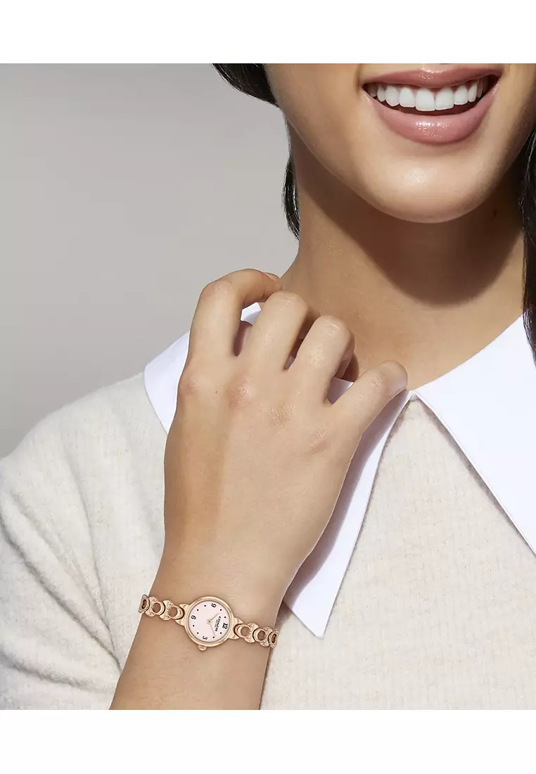 IRIS Women's Watch IONIC PLATED ROSE GOLD STEEL Strap - Light blush Dial 14504652