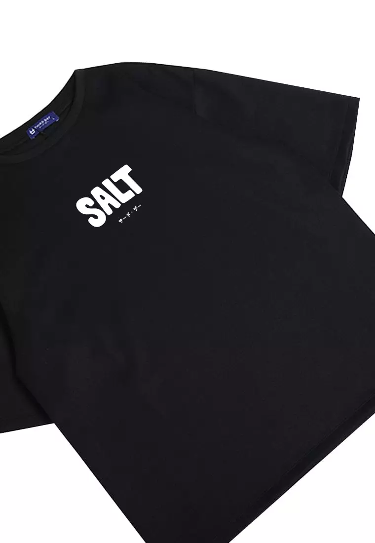 MTU39 kaos couple keren oversize scuba "salt-honey" hitam