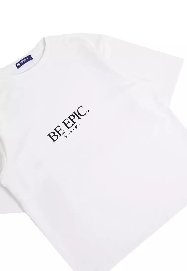 MTV43 Kaos Oversize Kece ScubaLux "be epic" putih