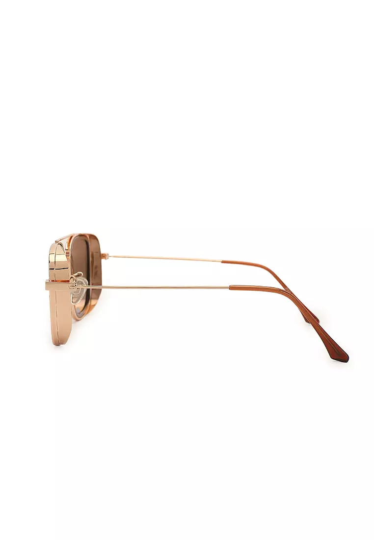 Unisex Polarized Square Sunglasses - Tea
