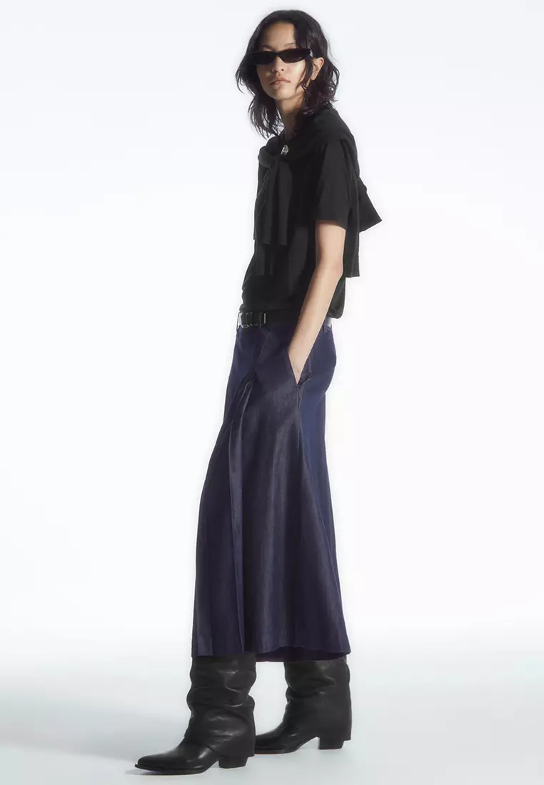 Tailored Denim Skort