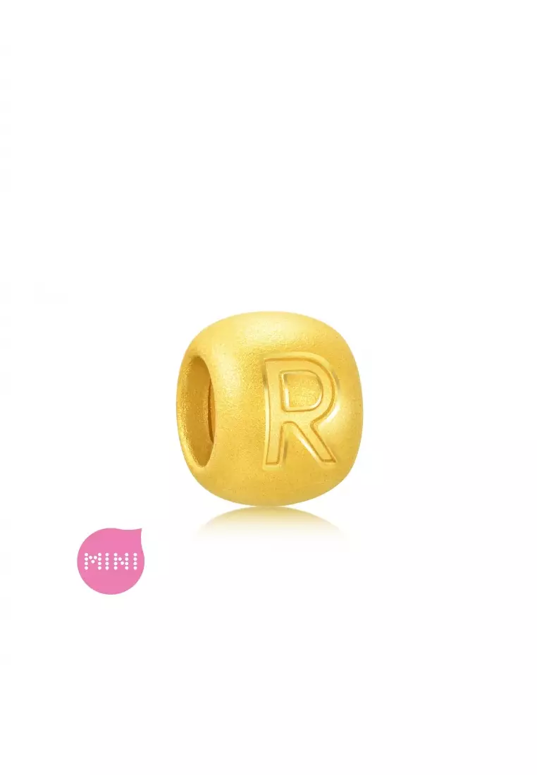 Charme 999 24K Gold Letter R Alphabet Charm 92912C (Bracelet not included)