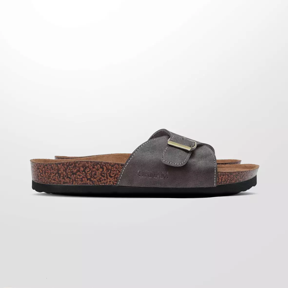 Urnam Sandal Slop Wanita Flat  Kasual Nyaman - Grey