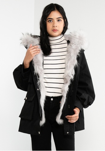 Hopeshow Fur Trim Parka Jacket 2023 | Buy Hopeshow Online | ZALORA Hong Kong