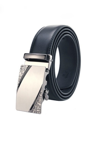 Twenty Eight Shoes black VANSA Fashion Leather Automatic Buckle Belt  VAM-Bt007 58369AC856C272GS_1