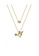 ZITIQUE gold Women's Unicorn & Star Double-layered Necklace - Gold F14E2ACA0E4E69GS_1