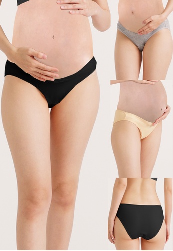 9months Maternity black and grey and beige Assorted 3 pieces Maternity Hipster Panties A9689US2F3FDD5GS_1