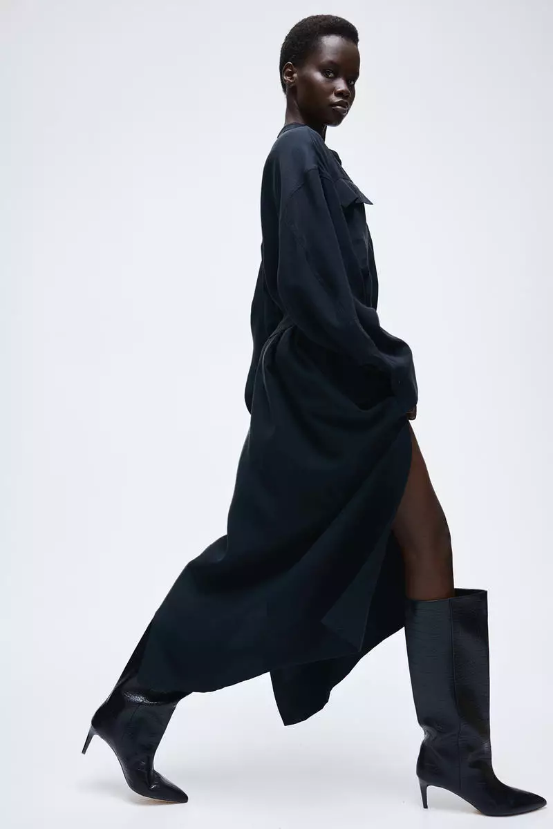 Modal-blend utility dress