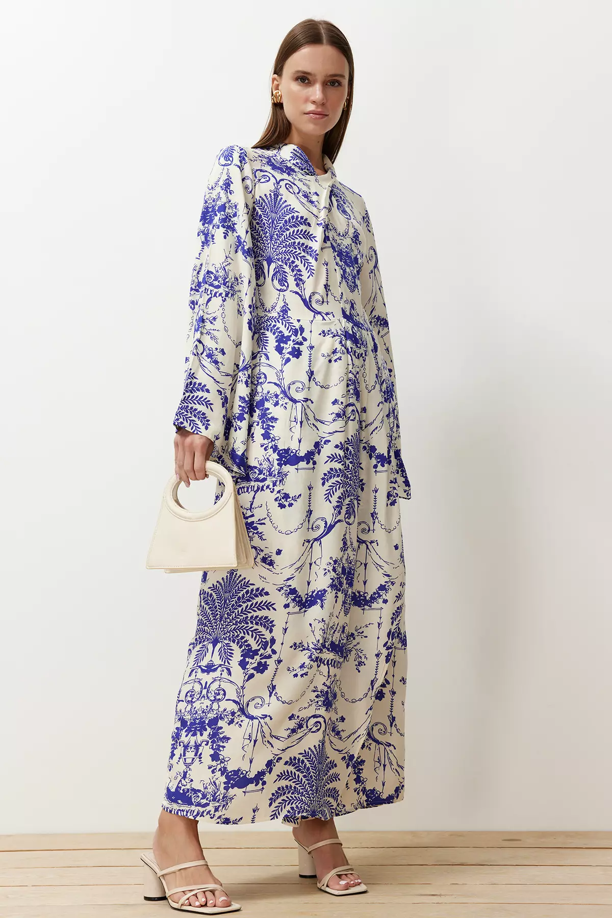 MODEST Wide Sleeve Viscose Dress