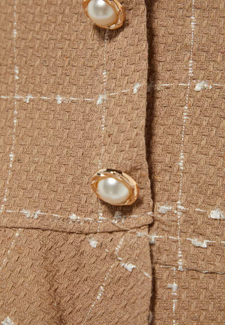 Woven Buttoned Skirt