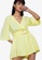 ZALORA BASICS yellow Wide Sleeves Playsuit with Belt 83F94AAC2A914DGS_3