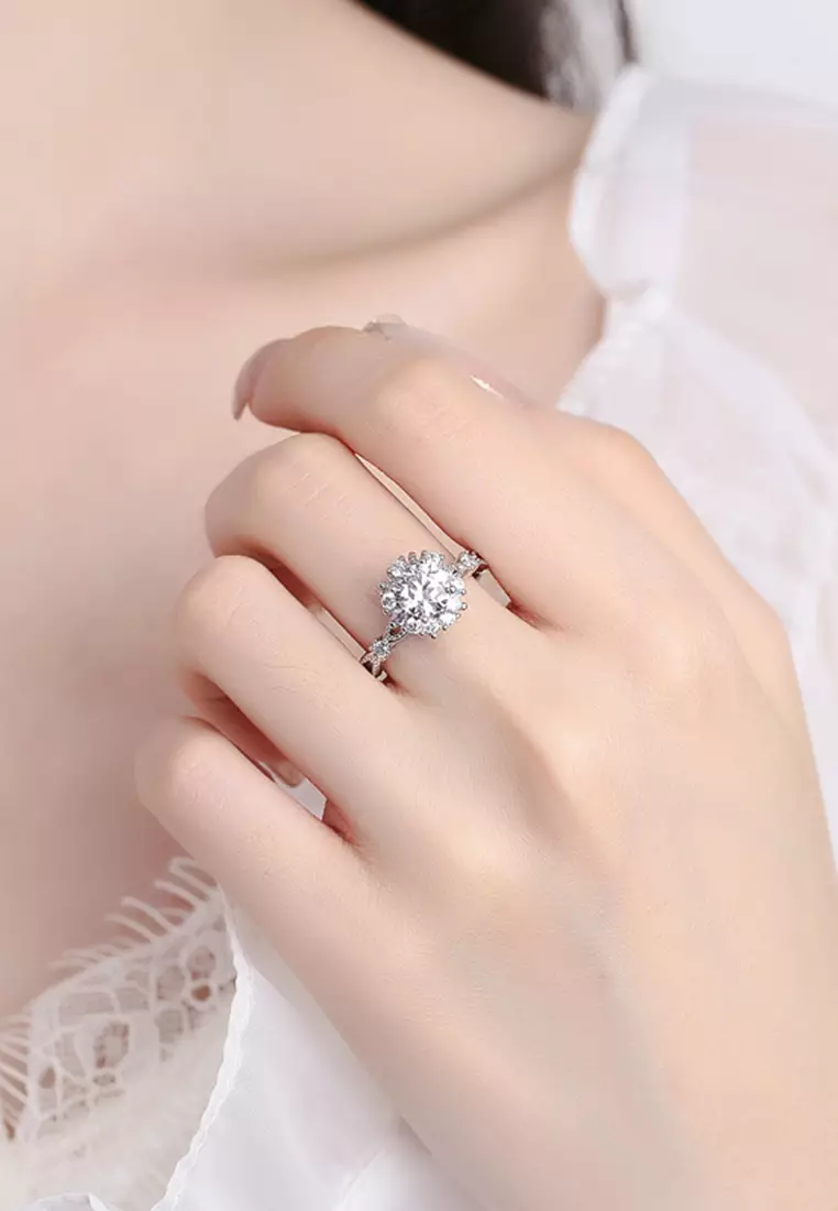 Cincin Wanita Original Berlian Adjustable Size Perhiasan Tunangan Cincin Cewel Fashion Korea Rings