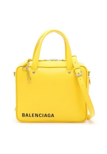 Buy Balenciaga Balenciaga Triangle Square S Shoulder Bag In Yellow