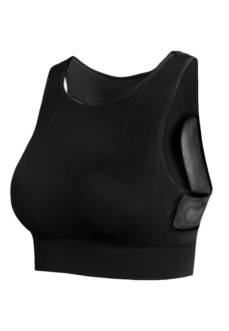 Shockproof Push-Up Breathable Mesh Sports Bra, Running Vest Gym