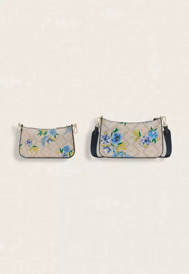 Kate Spade Duet Spade Flower Floral Crossbody Blazer Blue Multi