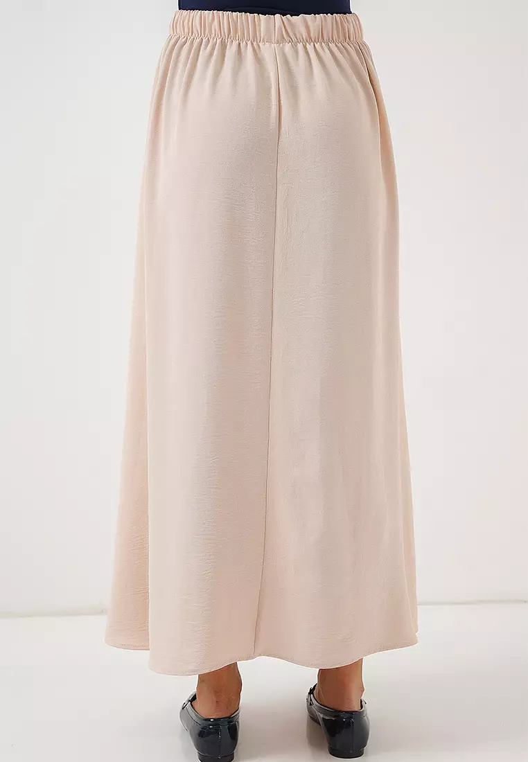 Women's Long Ayrobin Skirt 8050 - Beige