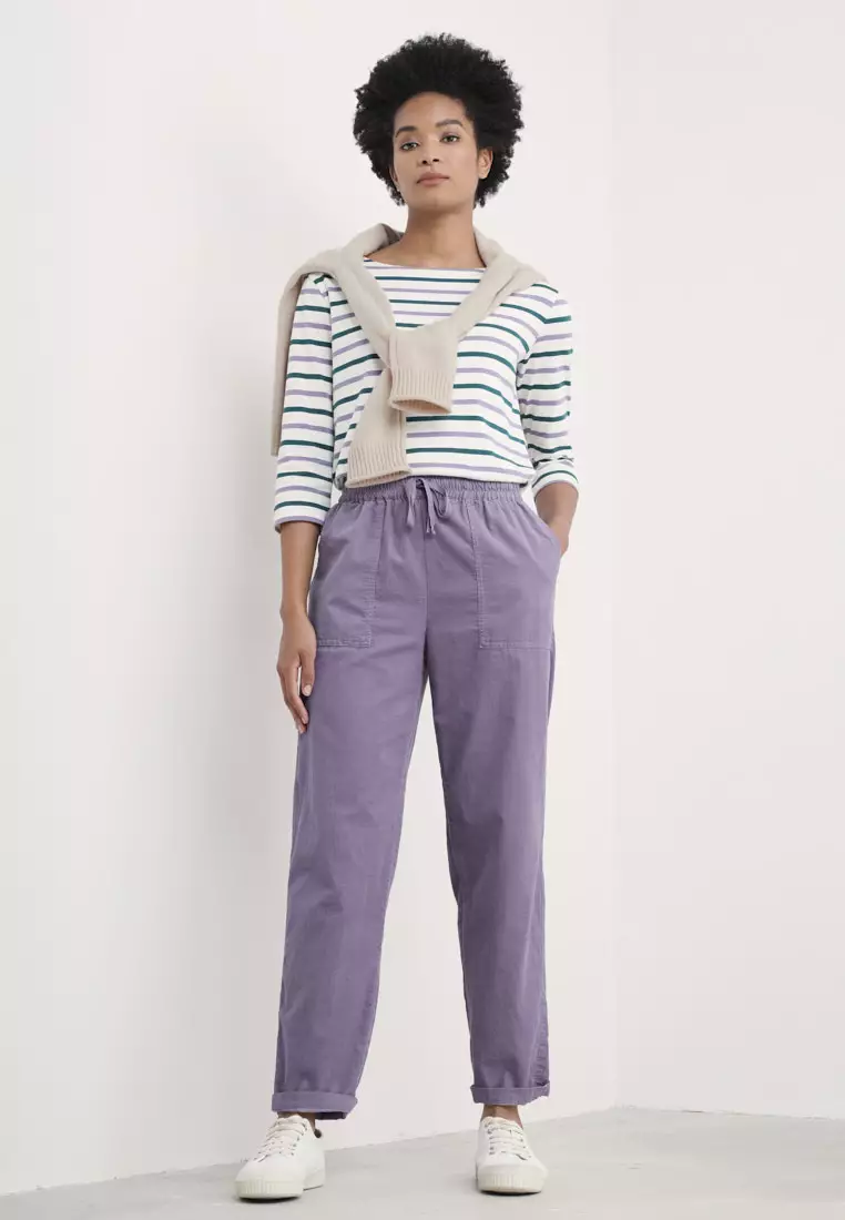Seasalt Cornwall Purple Dayby Trousers