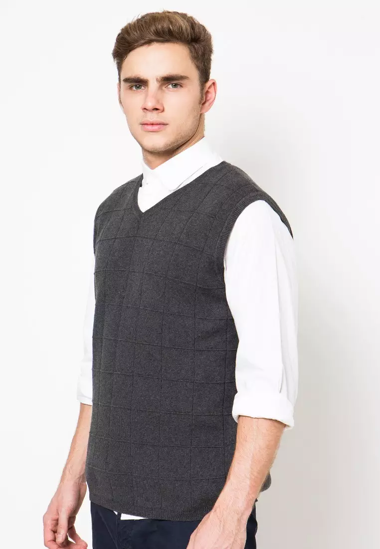 Jual Noir Sur Blanc Men Vest Dark Grey Original 2024 ZALORA