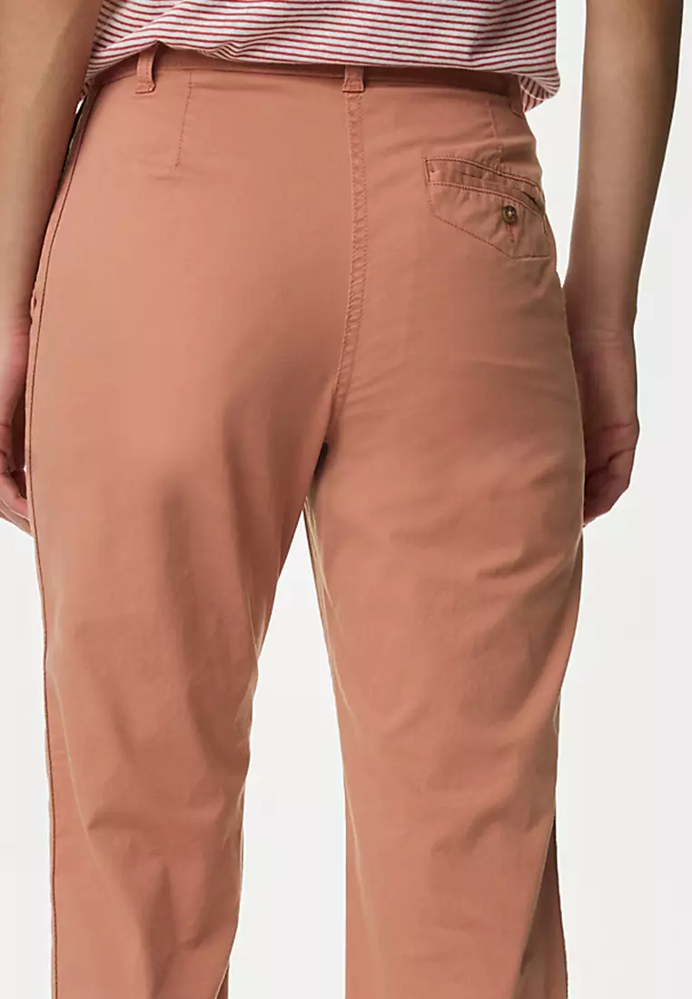 Cotton Rich Tea Dyed Slim Fit Chinos