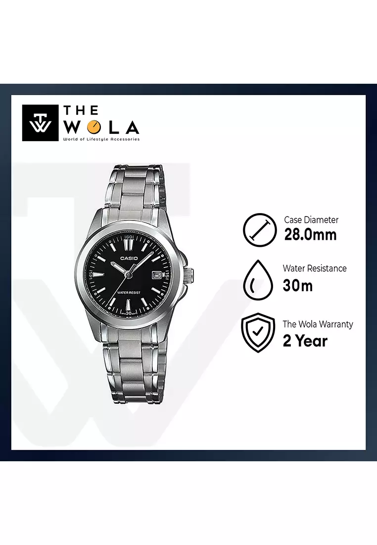 Women's Analog Watch LTP-1215A-1A2 Stainless Steel Band Casual Watch