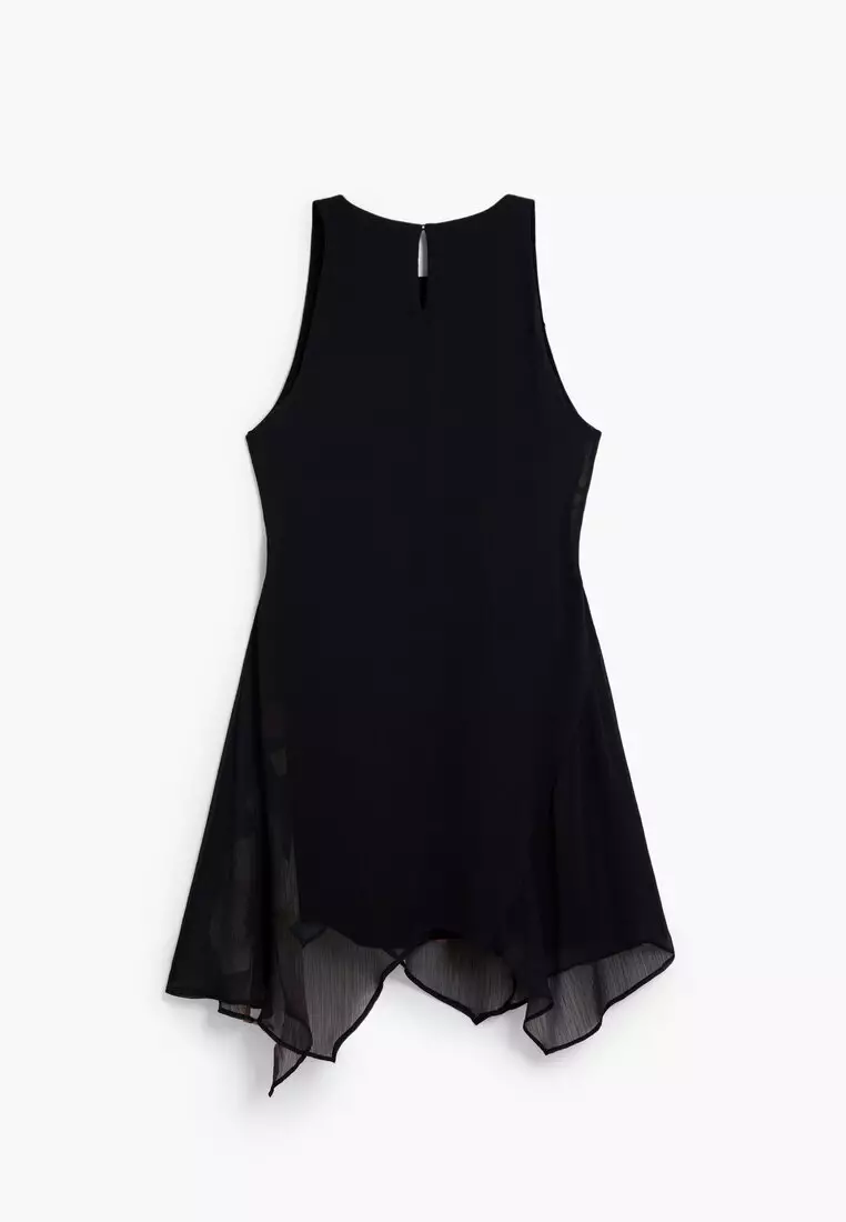Asymmetric floral dress
