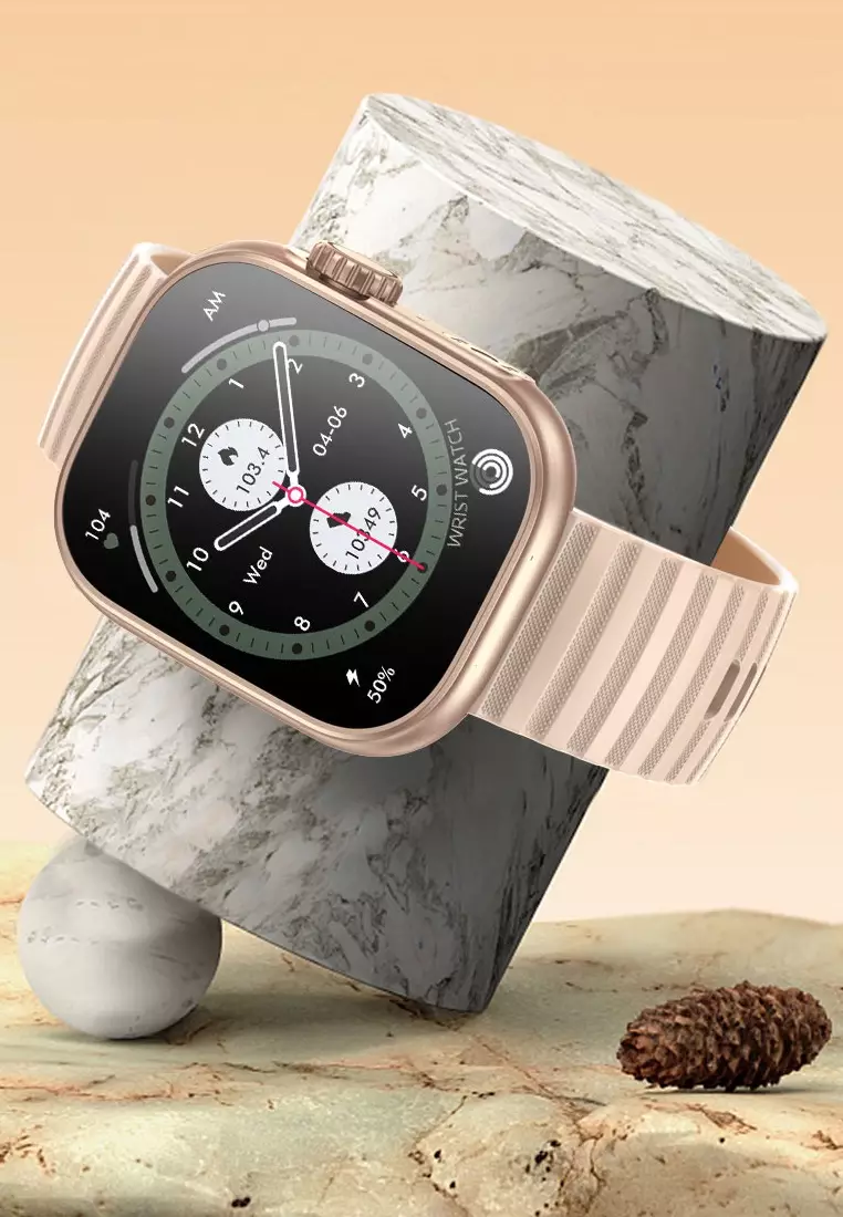 Unisex Smart Watch, Silicone Strap - Multi-functions - Bluetooth Call - Flash light IOS/Android