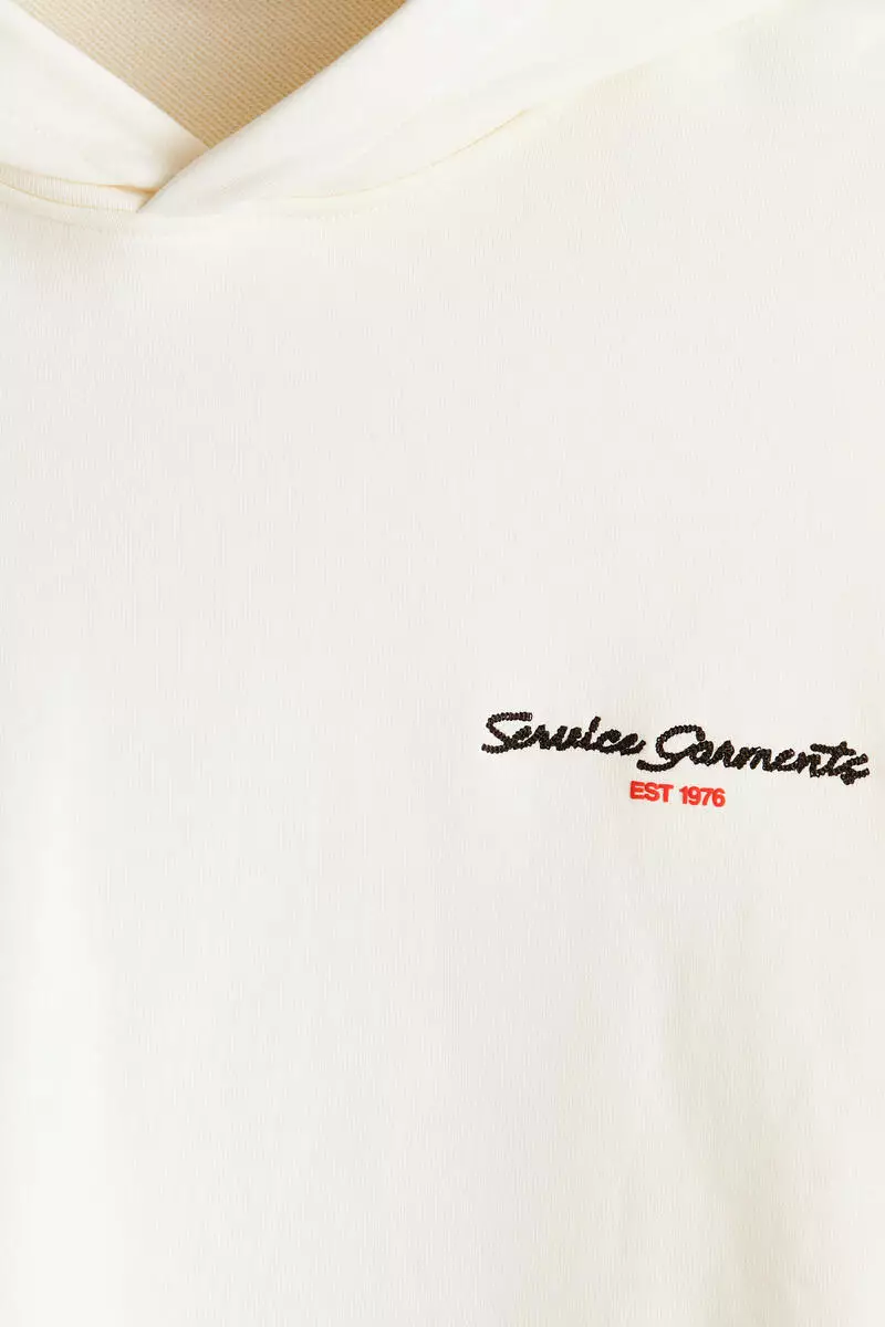 Loose Fit Motif-detail hoodie