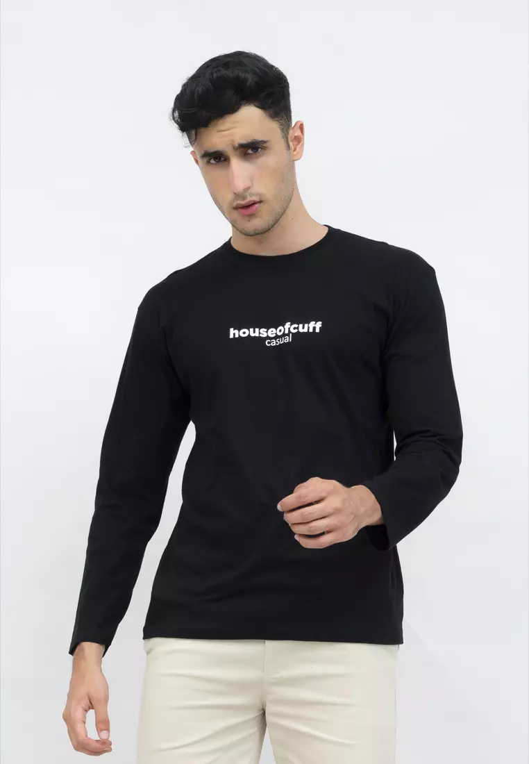 Kaos cotton combed lengan panjang pria unisex houseofcuff Born Tiger