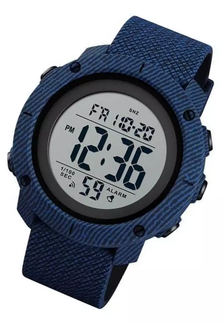 Jam Tangan Sporty Digital Pria Waterproof Strap Tali Material Silicone BH56 ORIGINAL