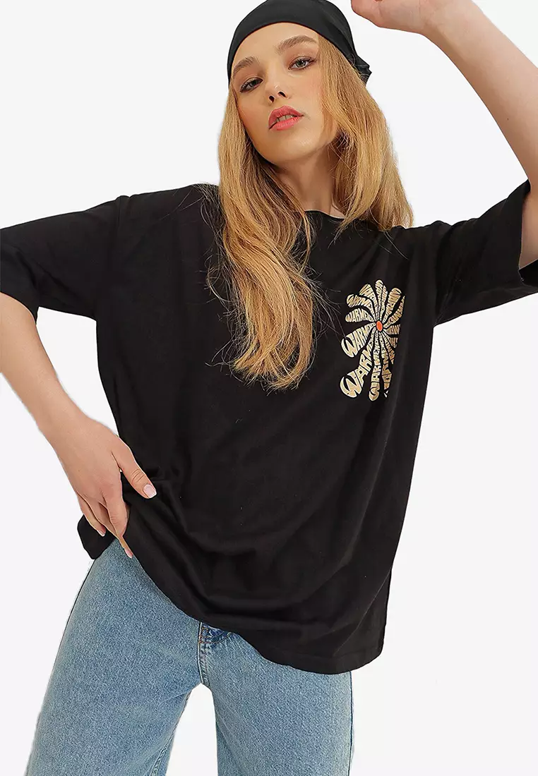 Buy Alacati Relaxed Short Sleeves T Shirt Online Zalora Malaysia