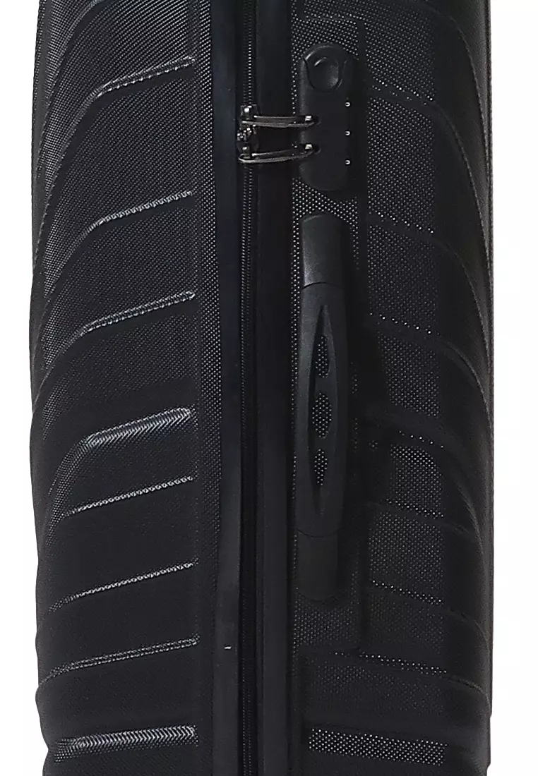 Austin Koper Unisex Size 24 Inch Large Compartment Suitcase Tas Travel Number Code Lock Material Fiber ABS ORIGINAL - Black