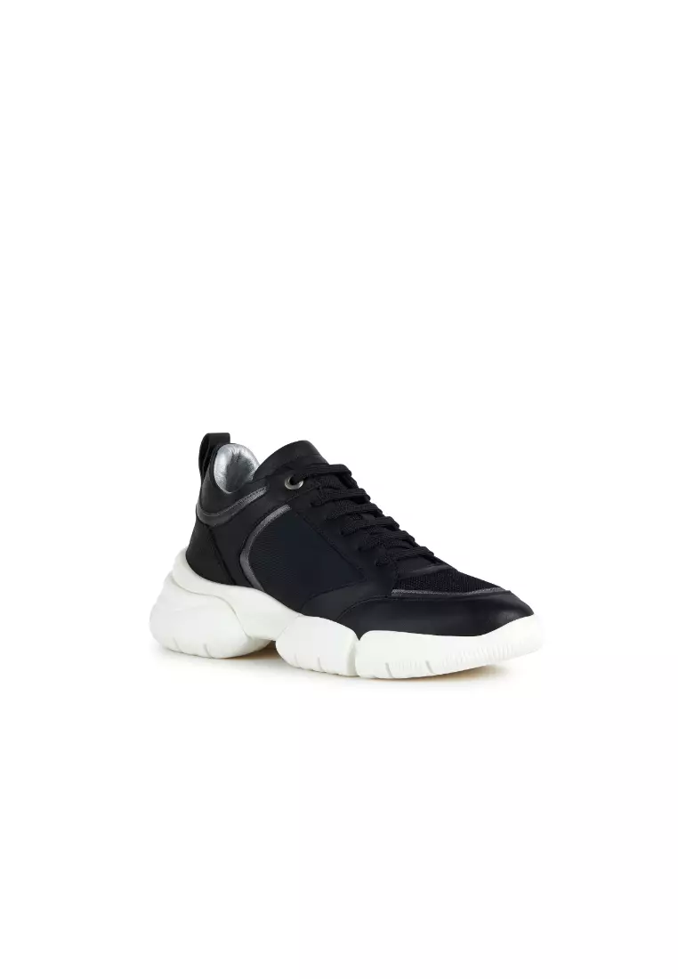 GEOX Ladies Adacter Low Top Sneakers - Black D35PQA-08514-C9999S3