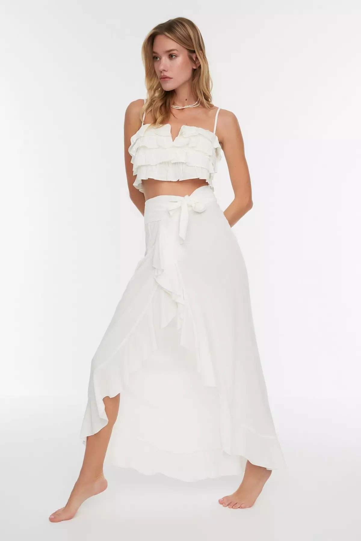 Ruffle with Tie Sarong