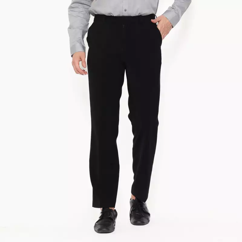 Lawell Celana Panjang Formal Pria Regular Fit – Jet Black – L.0-CFRG.-G101-PLN-R
