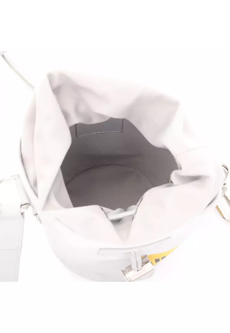 Pre-Loved Louis Vuitton Chalk Nano Bag white monogram Shoulder bag PVC leather white Light gray