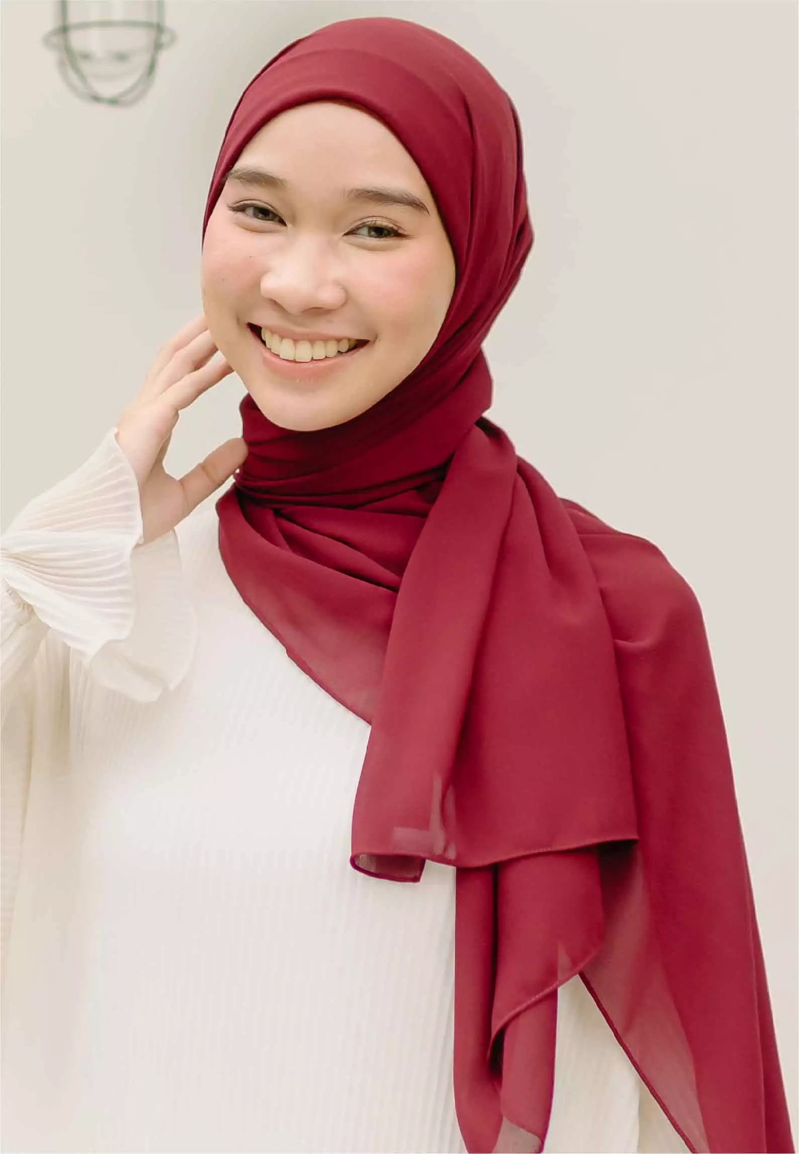 Araa Shawl Maroon