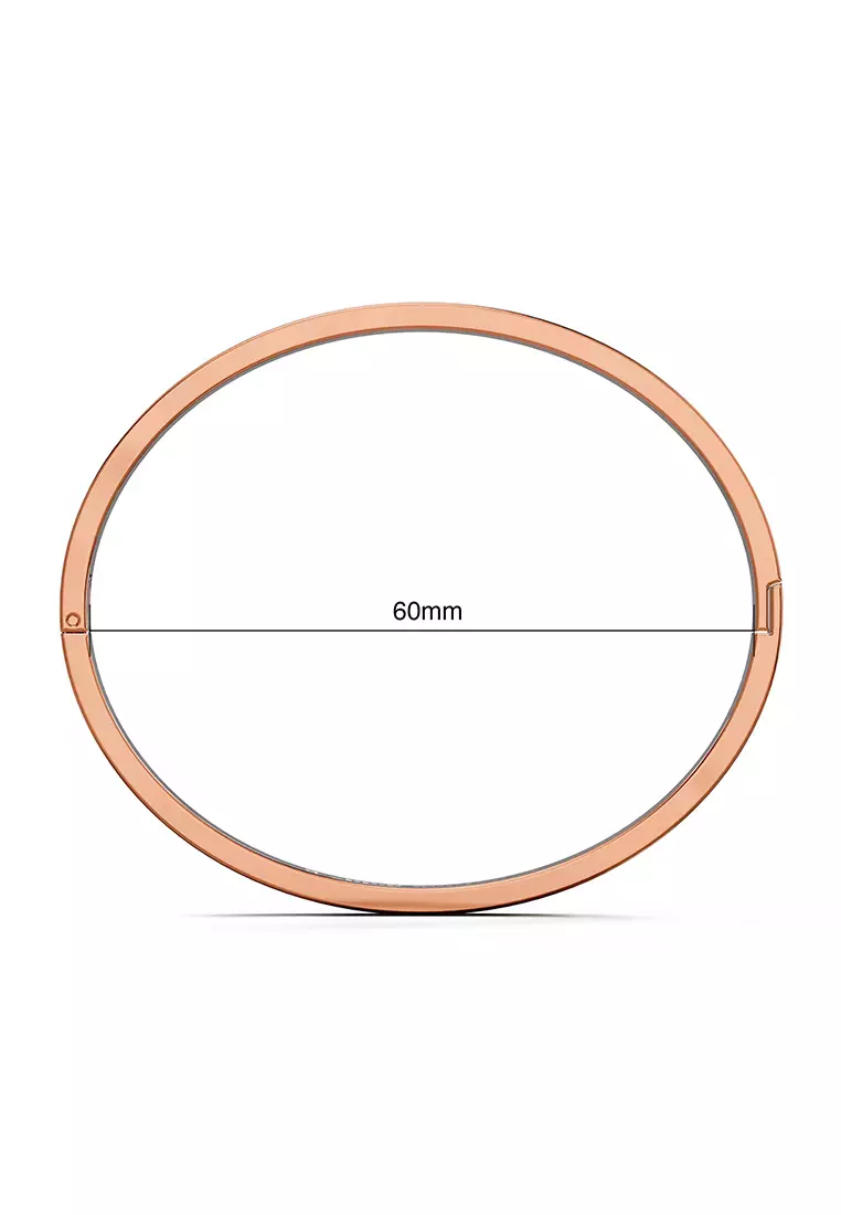 Carmello Stainless Steel Bangle in Rose Gold