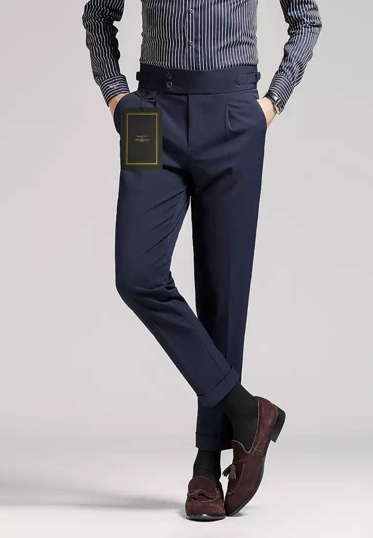 Slim Fit Cropped Suit Pants DF1003