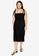 Cotton On black Plus Size Shirred Samantha Midi Dress FF363AA7BDF853GS_3