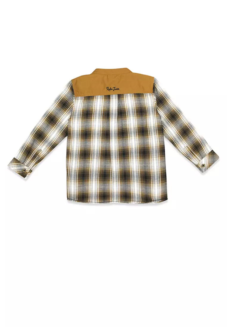 Shirt/ Kemeja Anak Laki/ Rodeo Junior Brown Flanel Shirt
