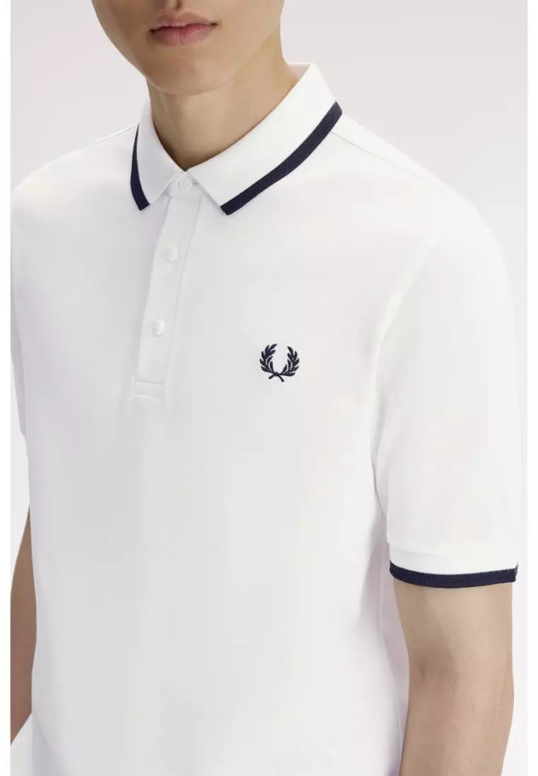Fred Perry M2326 ポロシャツ ホワイト M Buy FRED PERRY Fred Perry M2326 Collar Detail Polo Shirt (Snow