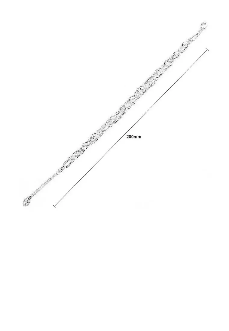 Glistening Bracelet with Silver Austrian Element Crystals