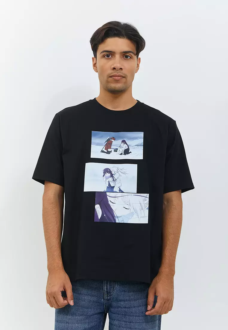 DUST Kaos Unisex Oversize Frieren Party Hitam (D.74288)